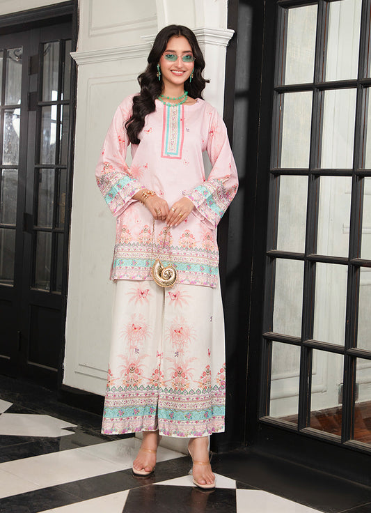Soft Baby Pink Elegant Co-Ord Set