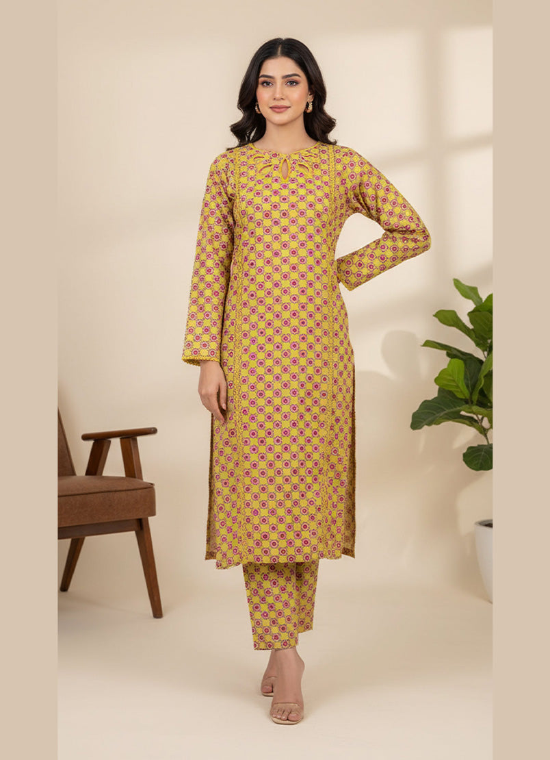 Soft Cambric Stitched Mustard CO-ORD Set