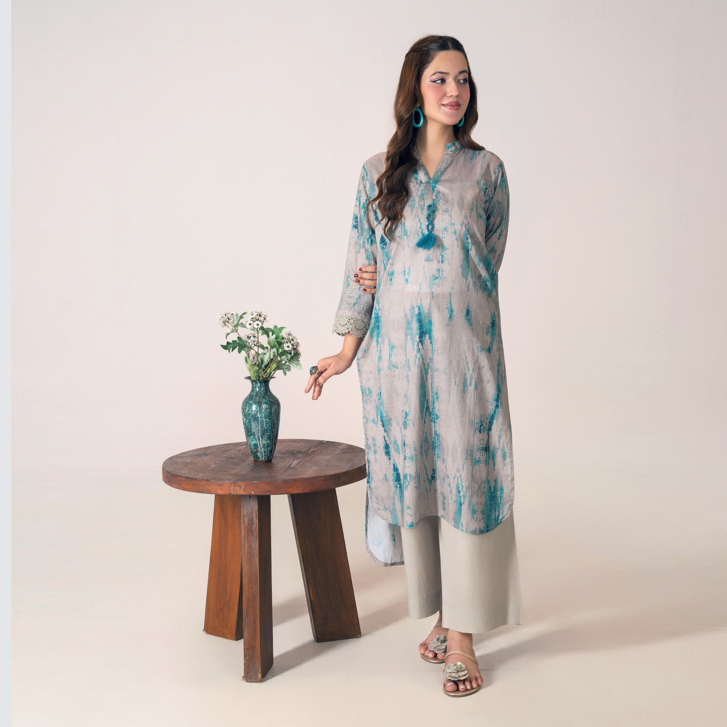 Dye & Dye Kurta With Trouser