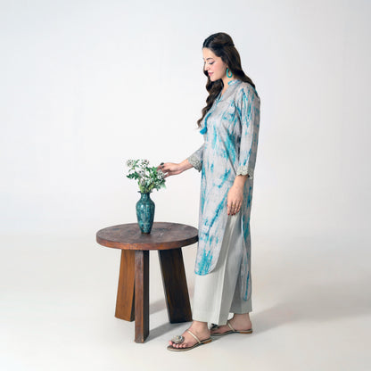 Dye & Dye Kurta With Trouser
