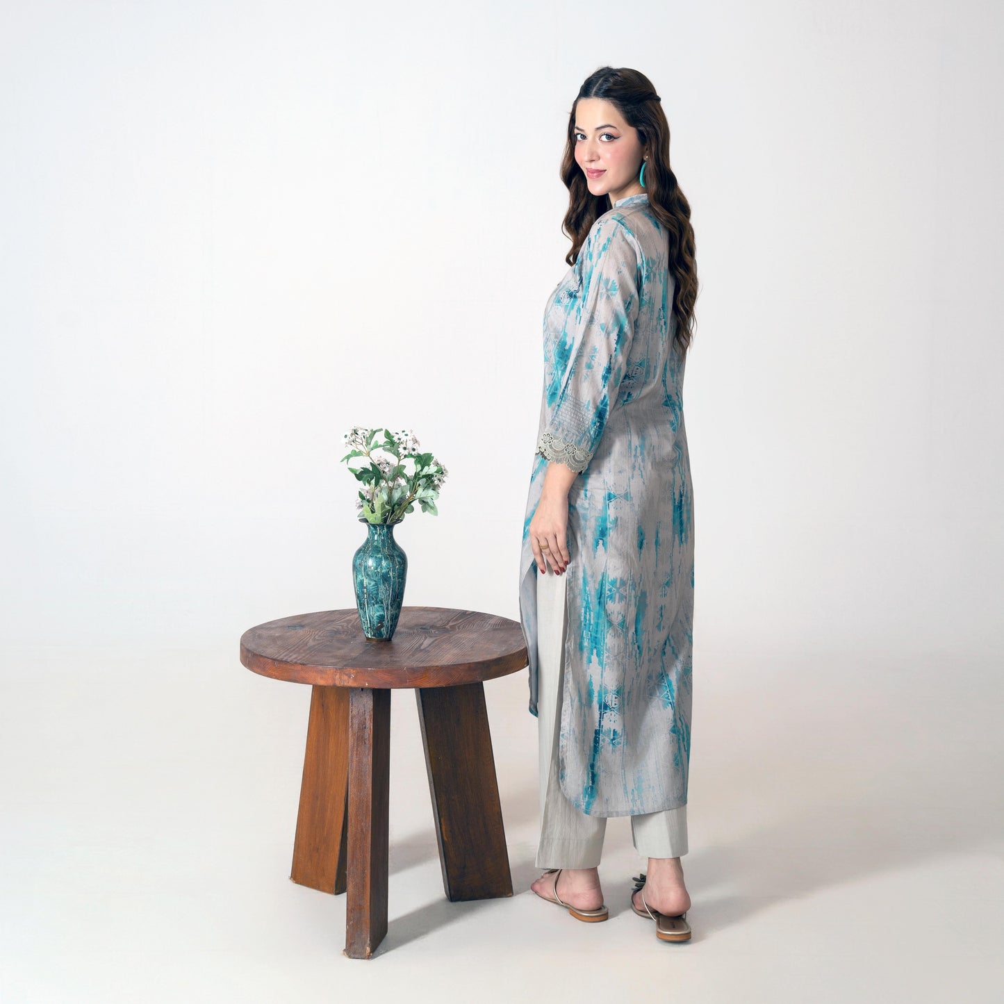 Dye & Dye Kurta With Trouser