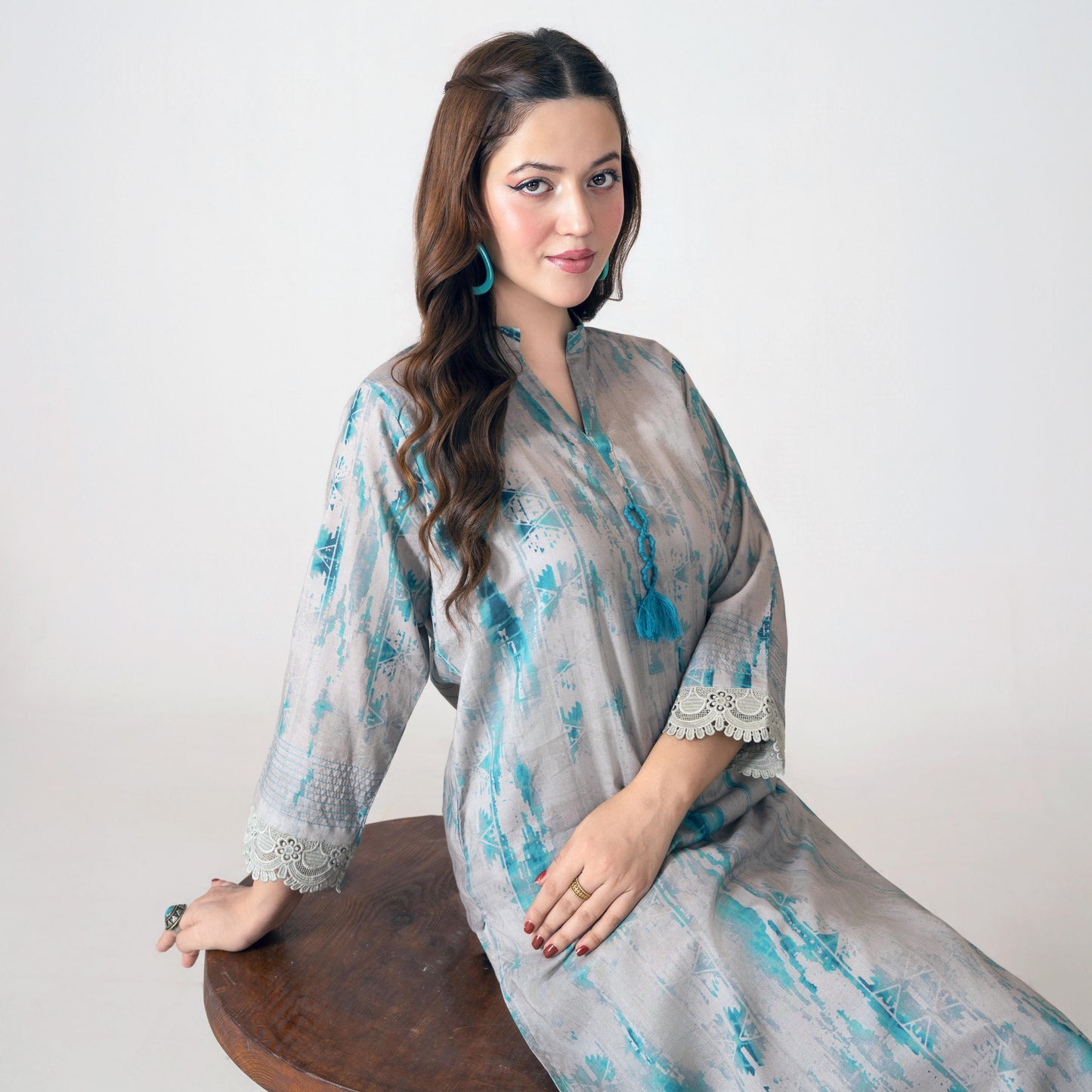 Dye & Dye Kurta With Trouser