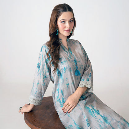 Dye & Dye Kurta With Trouser