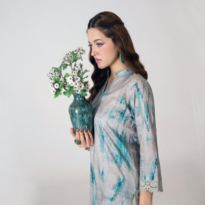 Dye & Dye Kurta With Trouser