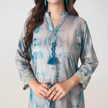 Dye & Dye Kurta With Trouser