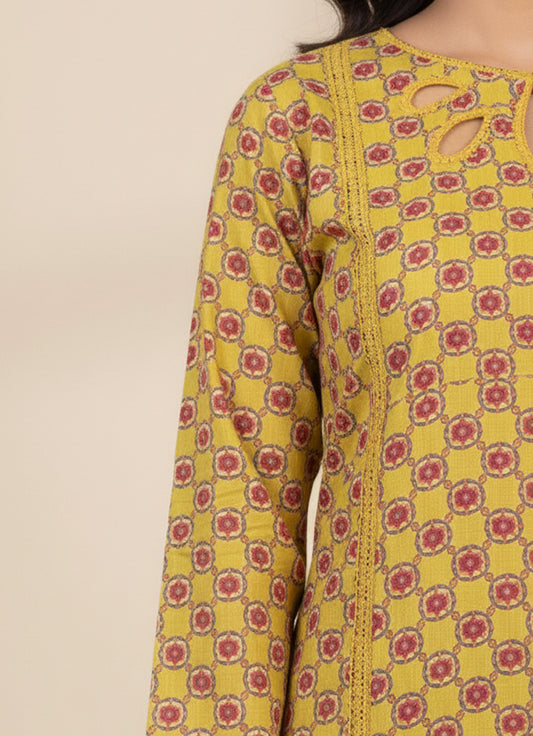 Soft Cambric Stitched Mustard CO-ORD Set