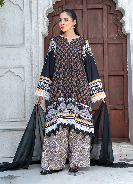 Chaarcoal Mith 3 PC Unstitched