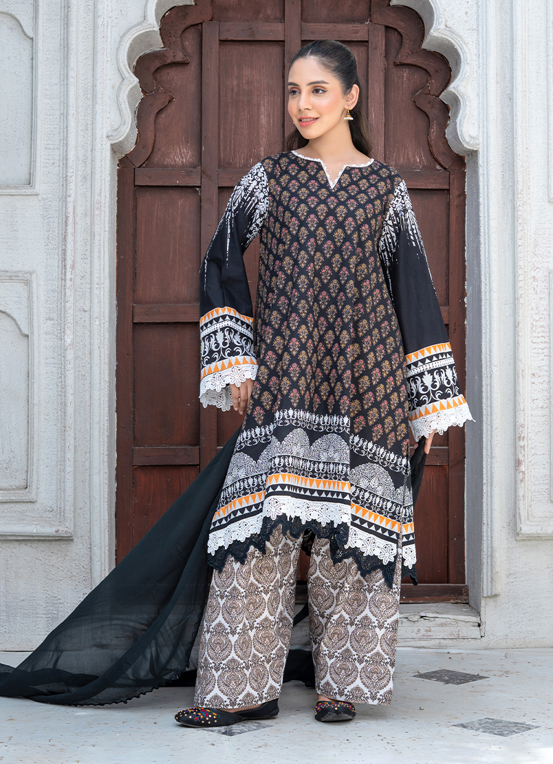 Chaarcoal Mith 3 PC Unstitched