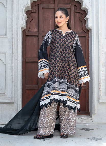 Chaarcoal Mith 3 PC Unstitched