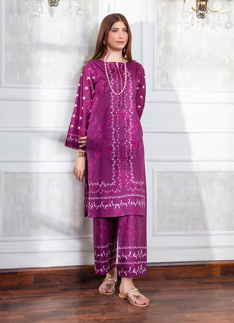 Elegant Maroon Printed Co-Ord Set