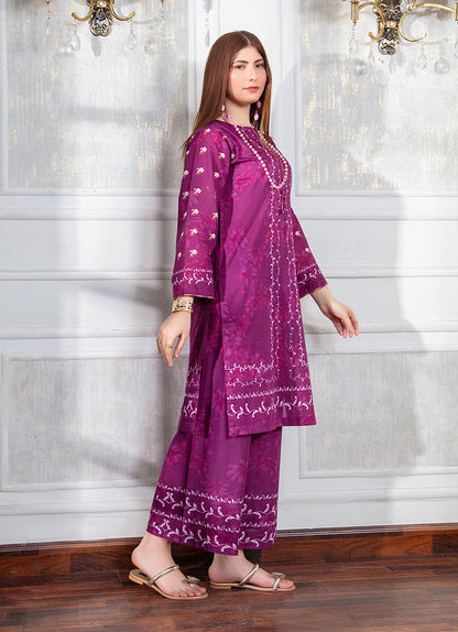 Elegant Maroon Printed Co-Ord Set