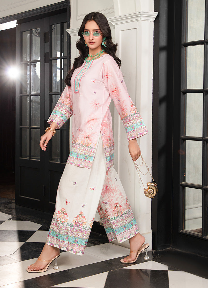 Soft Baby Pink Elegant Co-Ord Set