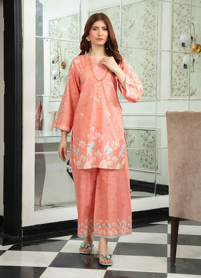 Peach Chic Printed Co-Ord Set