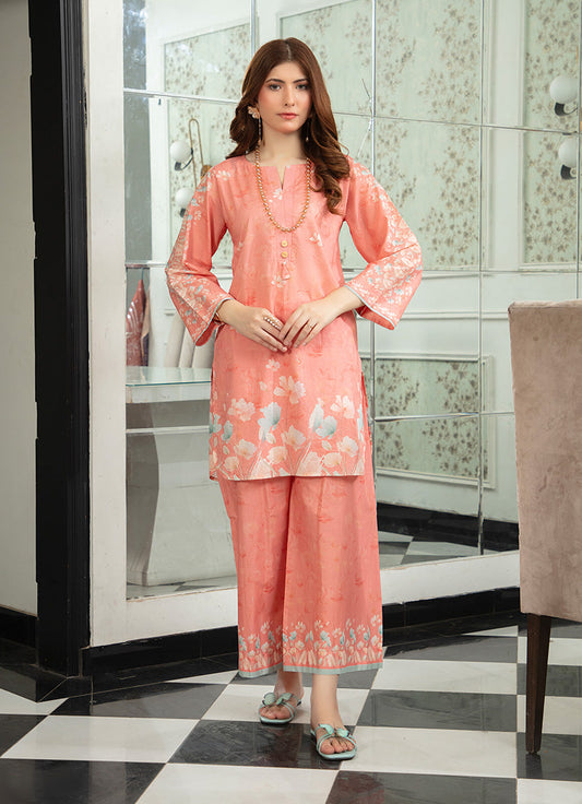 Peach Chic Printed Co-Ord Set