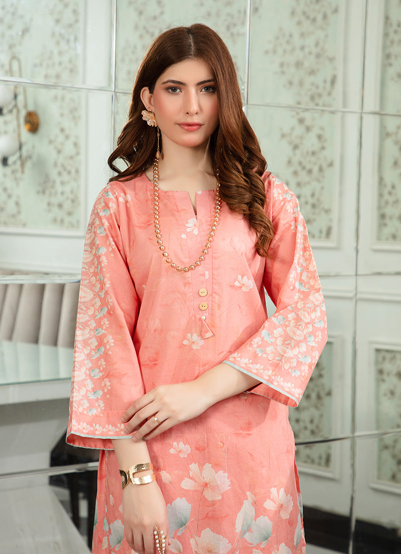 Peach Chic Printed Co-Ord Set