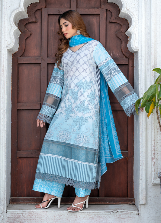 Aqua Chill 3 PC Unstitched