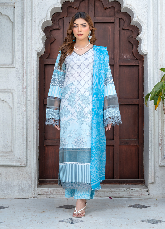 Aqua Chill 3 PC Unstitched