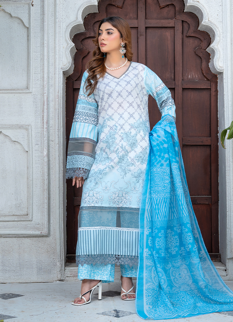 Aqua Chill 3 PC Unstitched