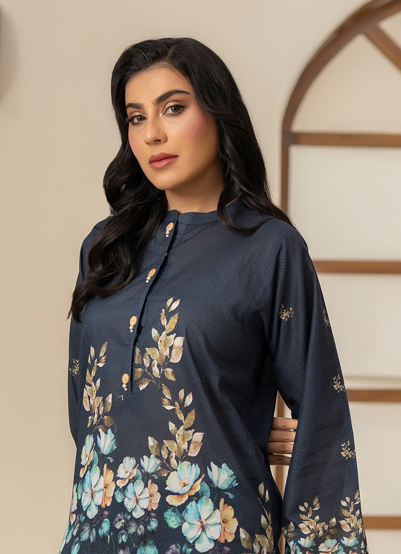 Royal Blue Elegant Tunic Co-Ord