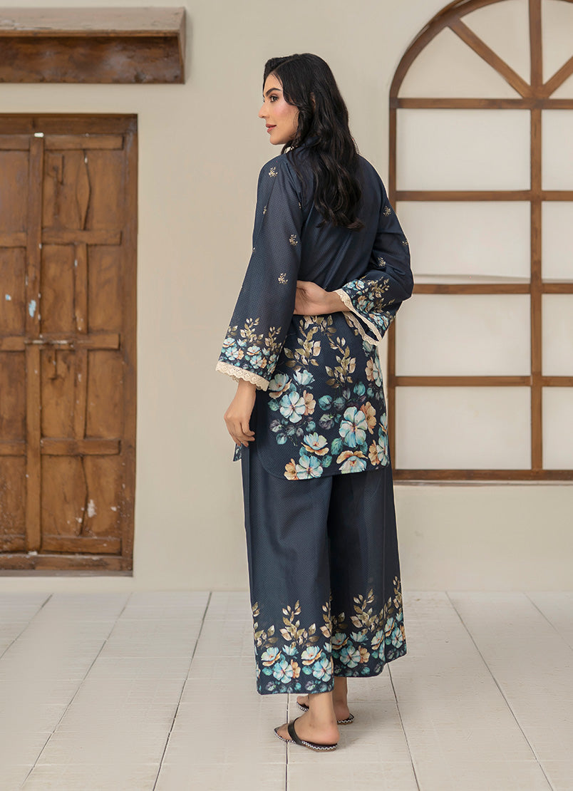 Royal Blue Elegant Tunic Co-Ord