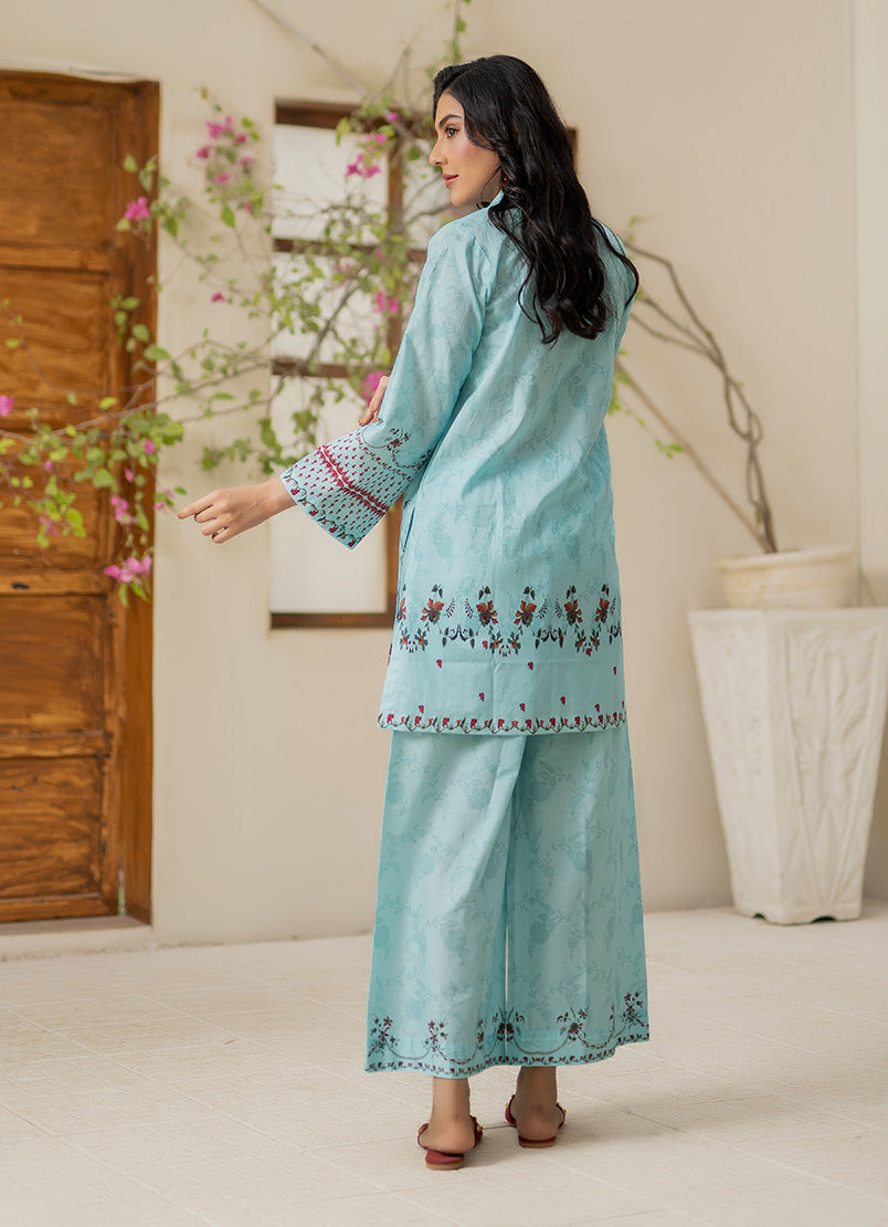 Ice Blue Luxury Co-Ord Set