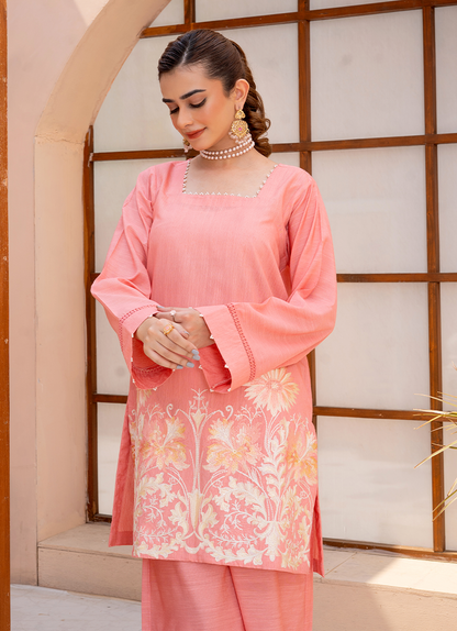 Dusty Rose Minimal Embroidery