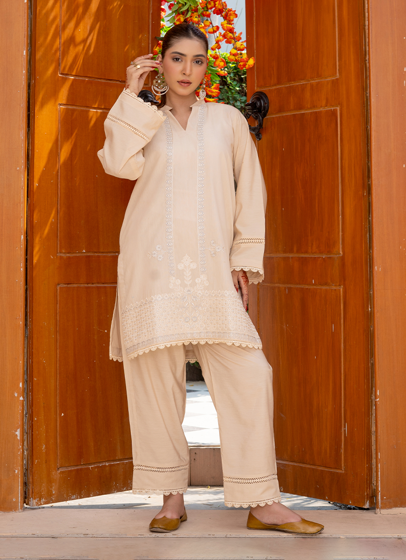 Ivory Panel Embroidery