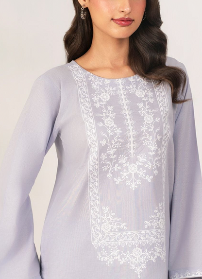 2 PC Embroidered Light Purple Suit