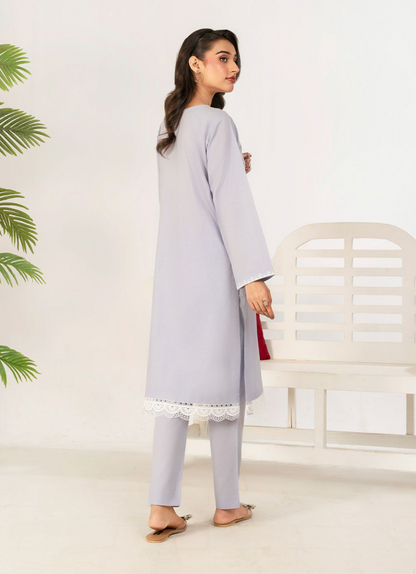 2 PC Embroidered Light Purple Suit