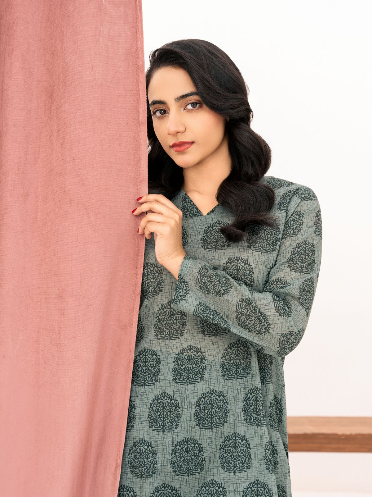 Soft Cambric Stitched Stone Pine CO-ORD Set