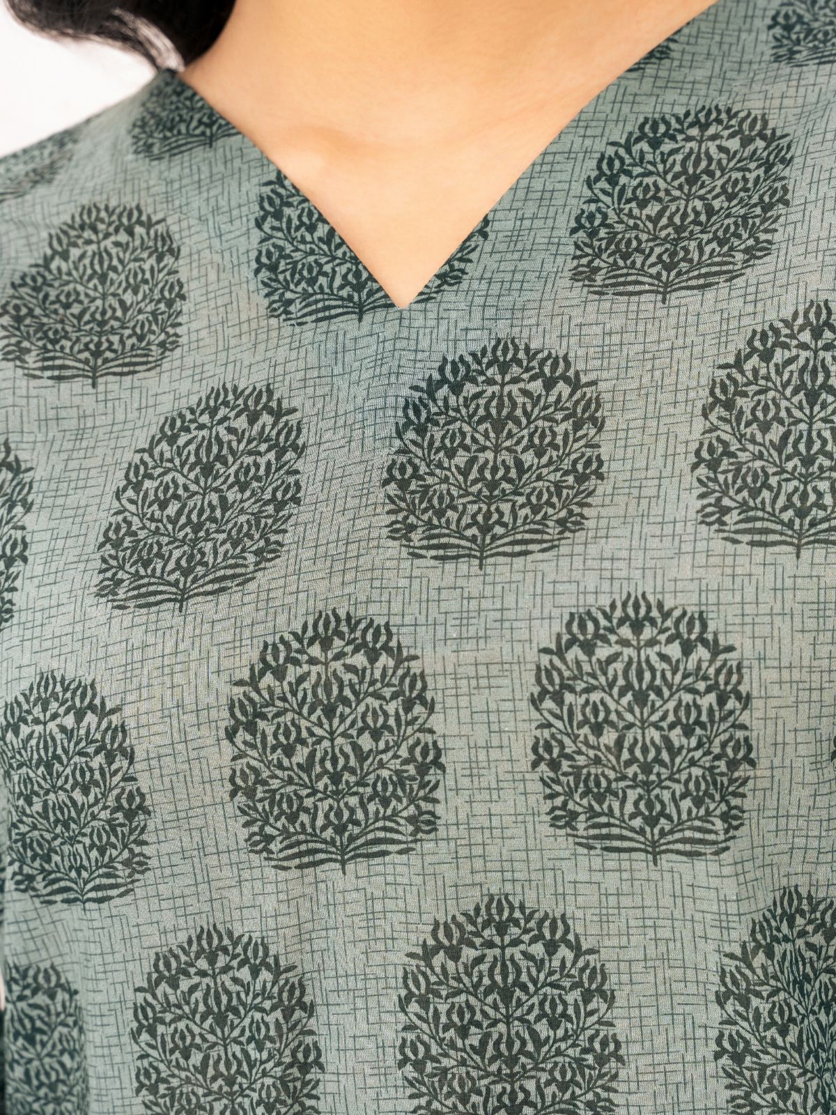 Soft Cambric Stitched Stone Pine CO-ORD Set