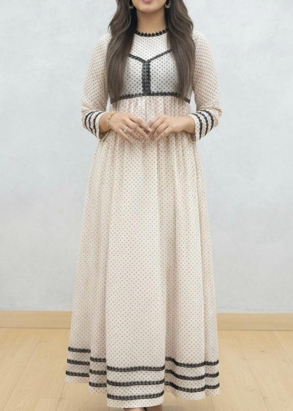 Beige Meets Black Polka Dots